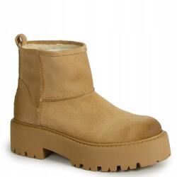 CheBello 4512 Bézs Bőr Hótaposó Bokacsizma 40-es méret (4512-084-000-MIC-S348 Beżowy)