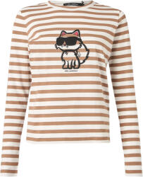 KARL LAGERFELD Bluză Ikon Print Stripe Lslv A1W17137 2nj cannoli cream-nougat (A1W17137 2nj cannoli cream-nougat)