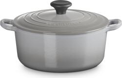 Le Creuset Vas de copt Signature rotund, 24 cm, gri deschis (25001245412463)