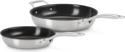 Le Creuset Tigăi Essential 3-ply din oțel inoxidabil, 24 cm + 28 cm, 2 buc (53088000010000)