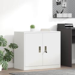 vidaXL Шкаф за съхранение Бял 80 x 40 x 70 см Стомана (891681)
