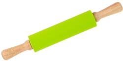 Original Deals szilikon sodrófa, forgó tengellyel és bambusz fa fogantyúkkal, tészta formázásához, prémium minőség és kivitel, 24, 5 cm, zöld (22AGL0799)