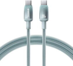 Baseus Cablu de Date, USB-C la USB-C, 100W, 2m - Discolor (E0420701) - Blue/Green (E0420701) - vexio