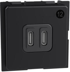 Legrand Priza USB 2M Tip C alimentare dubla 30W Living Now Bticino K4293CC (K4293CC)