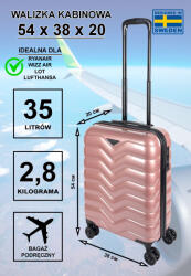  Cavalet SMYGEHUK kis kézipoggyász bőrönd rózsaszín