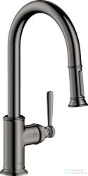 Hansgrohe Axor Montreux 2 funkciós mosogató csaptelep, polírozott fekete króm 16581330 (16581330)