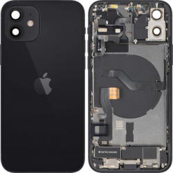 Apple Piese si componente Capac Baterie Apple iPhone 12, Cu Carcasa Mijloc, Full Parts, Negru, Swap (cb/369173/fullp/sw)
