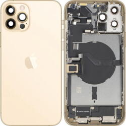 Apple Piese si componente Capac Baterie Apple iPhone 12 Pro Max, Cu Carcasa Mijloc, Full Parts, Auriu, Swap (cb/369168/fullp/sw) - pcone