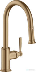 Hansgrohe Axor Montreux 2 funkciós mosogató csaptelep, szálcsiszolt bronz 16581140 (16581140)