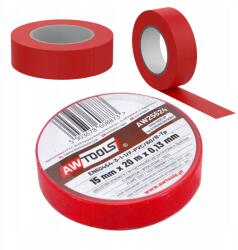 AW-Tools Pvc Szigetelőszalag piros öntapadó Lángálló 15mm x 20m (AW25524)