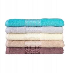 Faro Törölköző 70x140 krémszínű frottír dekoratív bordó (1520389)