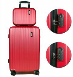  Mapi Kemény bőrönd szett Abs Mapi 100L Bordó Kozmetikai táska 13l (MZES2W1LBR100L Walizki Podróżne Bagaż)