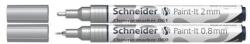 Schneider Paint-It 060 króm metál marker, 0, 8 és 2 mm-es hegygel - ezüst (2 db-os készlet)