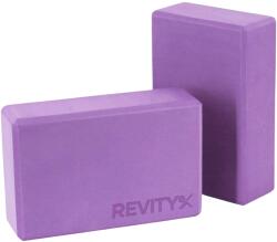 REVITY Jóga tégla Habszivacs - EVA hab 23 × 15 × 7, 5 cm, 2 db-os szett lila