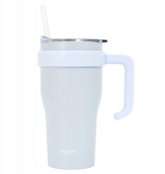 Intesi Thermo bögre fogantyúval és szívószállal Miami 600ml fehér (5905896141231)