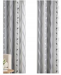  Szürke-ezüst Szalagos Függöny Mondego Hálószoba Nappaliba 140x280 (4336)
