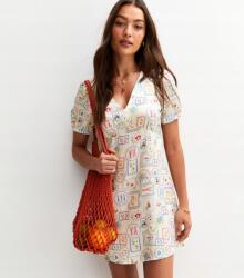 New Look Mini Ruha Buff Mintás 4K2 B17__S