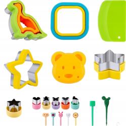  Foremki Zöldség, Gyümölcs, Sütemény, Szendvics Kiszúrók Színes Kiszúrók 26 db-os Készlet (Uxxu2807)