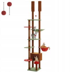 PAWZ Road Macskatorony Kaparófa Házzal, Függőággyal, Többszintes (AMT0249BN)