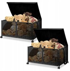 Creative Deco Caluself játéktároló láda fedővel, összecsukható, robusztus, 60X32X42 CM (X001VWQ2FB)