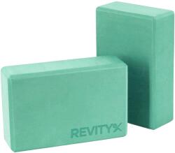 REVITY Jóga tégla Habszivacs - EVA hab 23 × 15 × 7, 5 cm, 2 db-os szett zöld
