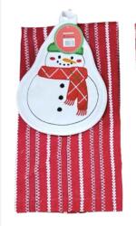 Heinner Set 2 piese bucatarie: suport vase, prosop Snowman (HR-2SET-XSNW) - shoppix