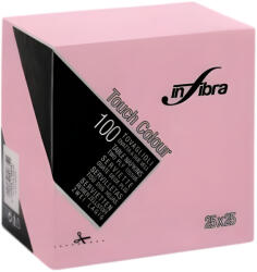 INFIBRA Szalvéta 25x25cm PINK, 2 réteg 100 lap/csomag (I0491)