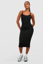 Boohoo Bordázott MIDI Ruha Aac B18__S Vállpántokkal