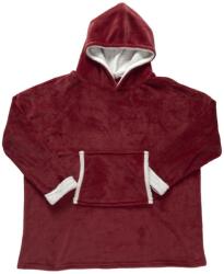  Bélelt pulóver zsebbel/ snuddie bordó színben