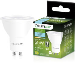 Lumileds LED izzó GU10 spotlámpa PAR16 5.2W = 55W 720LM 6500K Hideg 38° LUMILED (LUMLEDF0422)
