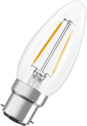OSRAM LED izzó B35 B22d gyertya 1.8W = 25W 250lm 2700K Meleg 300° Izzószálas STAR CLASSIC Osram (4099854466526)