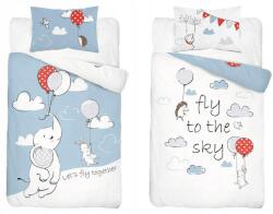 Detexpol Ágyneműhuzat 90x120 Elefánt lufikkal kék Mayamoo (661253)