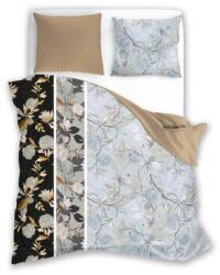 Faro Szatén ágyneműhuzat 220x200 szürke bézs levelek (PER-120)