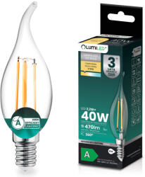 Lumileds LED izzó E14 gyertya BA35 2.2W 470lm = 40W 2700K meleg izzószálas 360° A osztályú LUMILED (LUMLEDG0812)