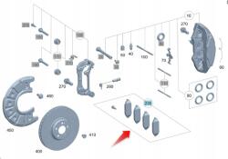 Mercedes Első Fékbetétek Mercedes Glc W205 C Coupe E Coupe A0004204904
