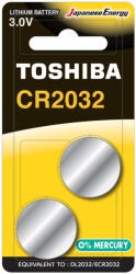Toshiba speciális elemek lítium CR 2032 3V bliszter 2 db (TOSBAT0575A)