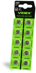 Videx Alkáli gombelem lapos 43mAh AG8/LR1120 Videx bliszter 10 db (VIDBAT355)