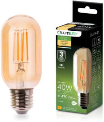Lumileds E27 T45 LED izzó 4W = 40W 470LM 2000K Meleg 360° Izzószálas borostyánszínű LUMILED (LUMLEDL1016)