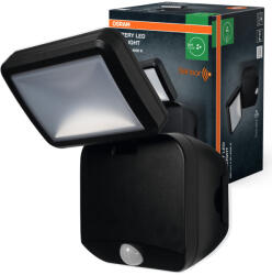 OSRAM LED reflektor, elemes reflektor, 4W, 260lm, 4000K, IP54, fekete, mozgás- és alkonyérzékelős spotlámpával, Osram (4099854497490)