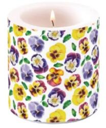 Ambiente Lots of pansies átvilágítós gyertya 8x7, 5cm