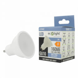 ECOLight LED izzó spotlámpa GU10 2W 180lm 6500K hidegfényű ökofény (ECOLED0003)