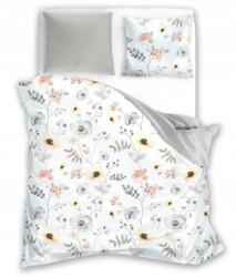 Faro Szatén ágyneműhuzat 220x200 fehér bézs virágok (100313350)