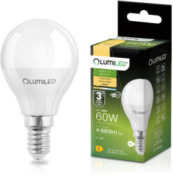 Lumileds LED izzó E14 gömb alakú P45 8W = 60W 880lm 3000K Meleg 180° LUMILED (LUMLEDH0013AA)