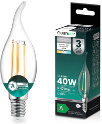 Lumileds LED izzó E14 gyertya BA35 2.2W 470lm = 40W 4000K semleges izzószálas 360° A osztályú LUMILED (LUMLEDG0814)