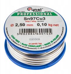 Cynel Forrasztó Kötőanyag 97%SN 3%CU Huzal 2.5 MM 100 G (44E742)