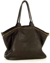 Genuine Leather MARCO MAZZINI Női bőr shopper | barna kávébarna