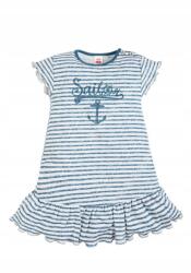 Makoma Blue Sea fodros ruha Makoma csíkos pamut lány