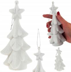 Martom Karácsonyfa Fehér Figura Medál Flokkolt Plüss Velúr Gömb (TG61460-1)