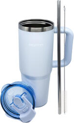 REVITY Thermobögre szívószállal és fogantyúval - rozsdamentes acél, 900 ml kék