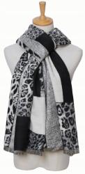 DEMUR Női Téli Sál meleg leopárdmintás fekete bézs